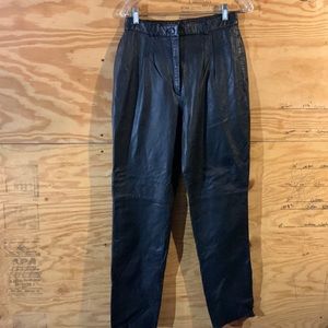 Vintage Laurice black leather pants size 13/14